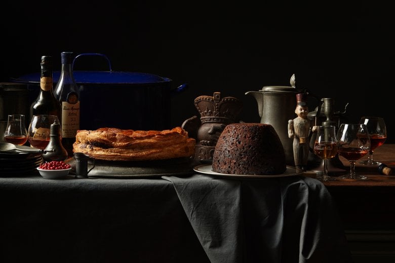 Plum pudding with Armagnac custard.