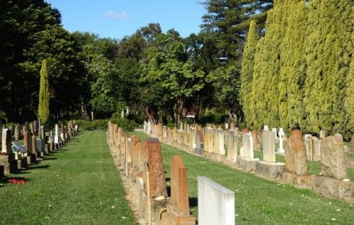 A gravesite.